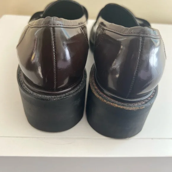 Robert Clergerie Dark Brown Chunky Heel Loafers - Picture 8 of 11